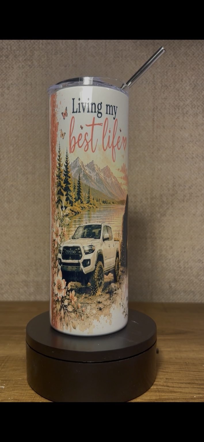 Living My Best Life Tacoma custom tumbler