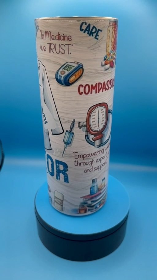 Medical profession themed custom tumbler