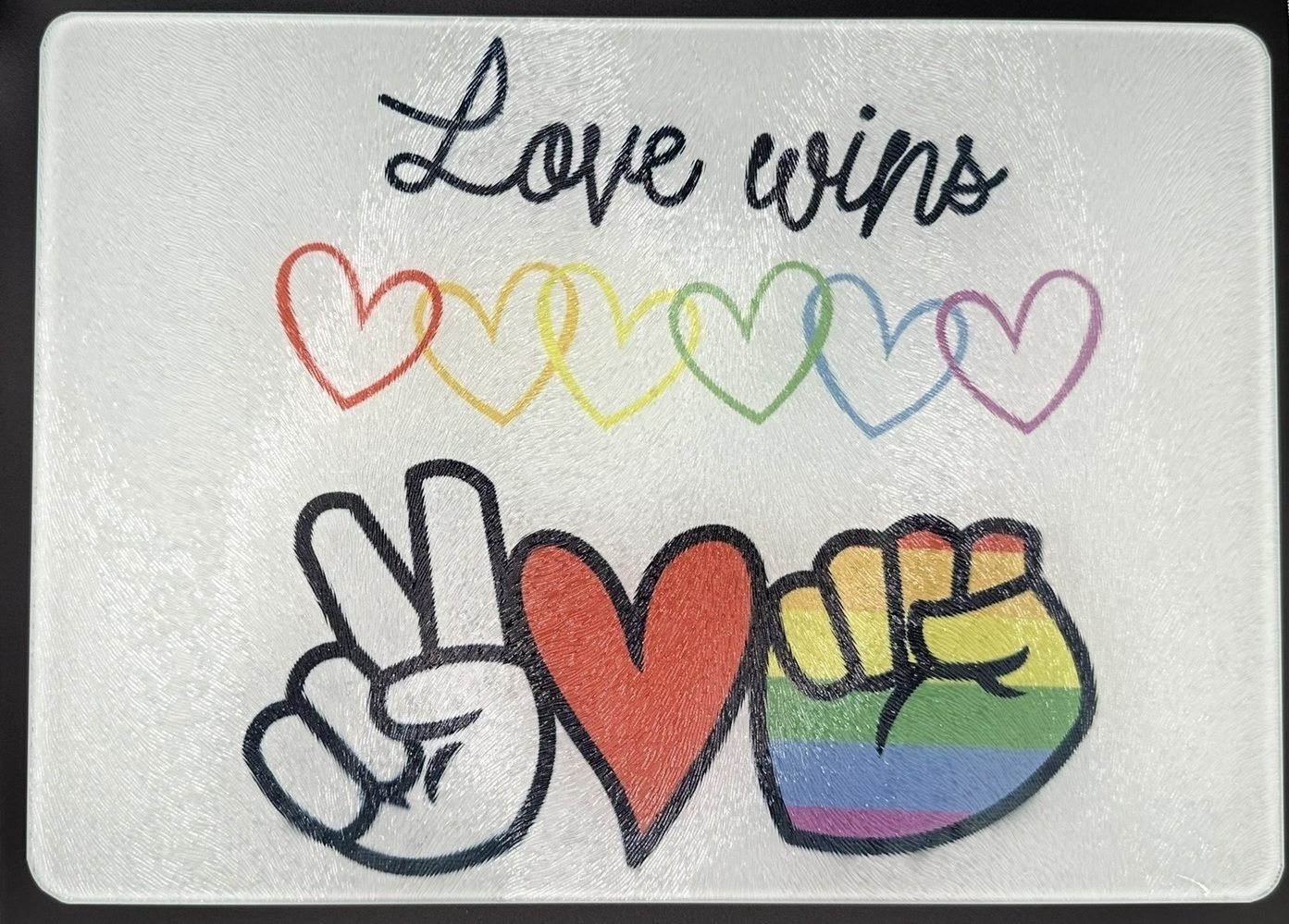 ASL rainbow hearts personalized gift