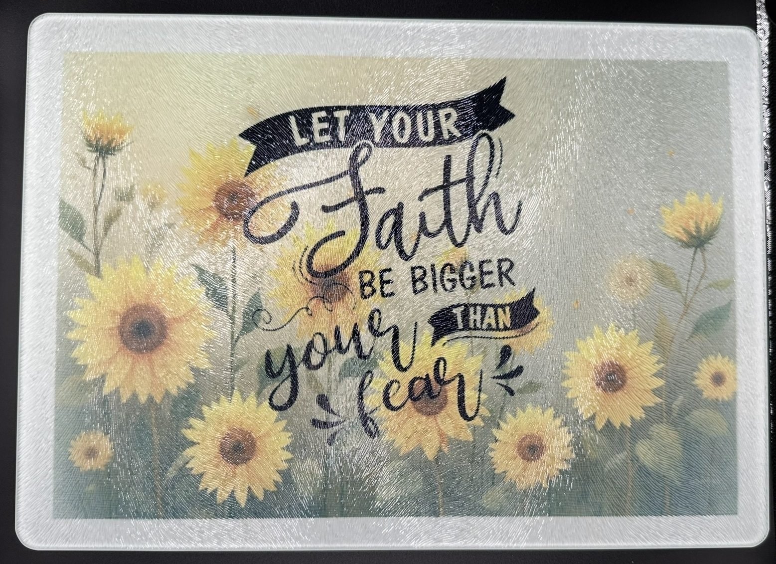 Personalized faith and sunflower gift