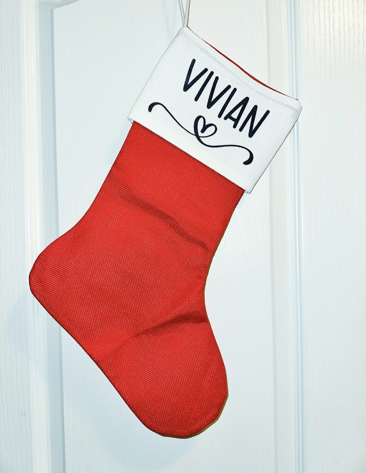Vivian personalized Christmas stocking